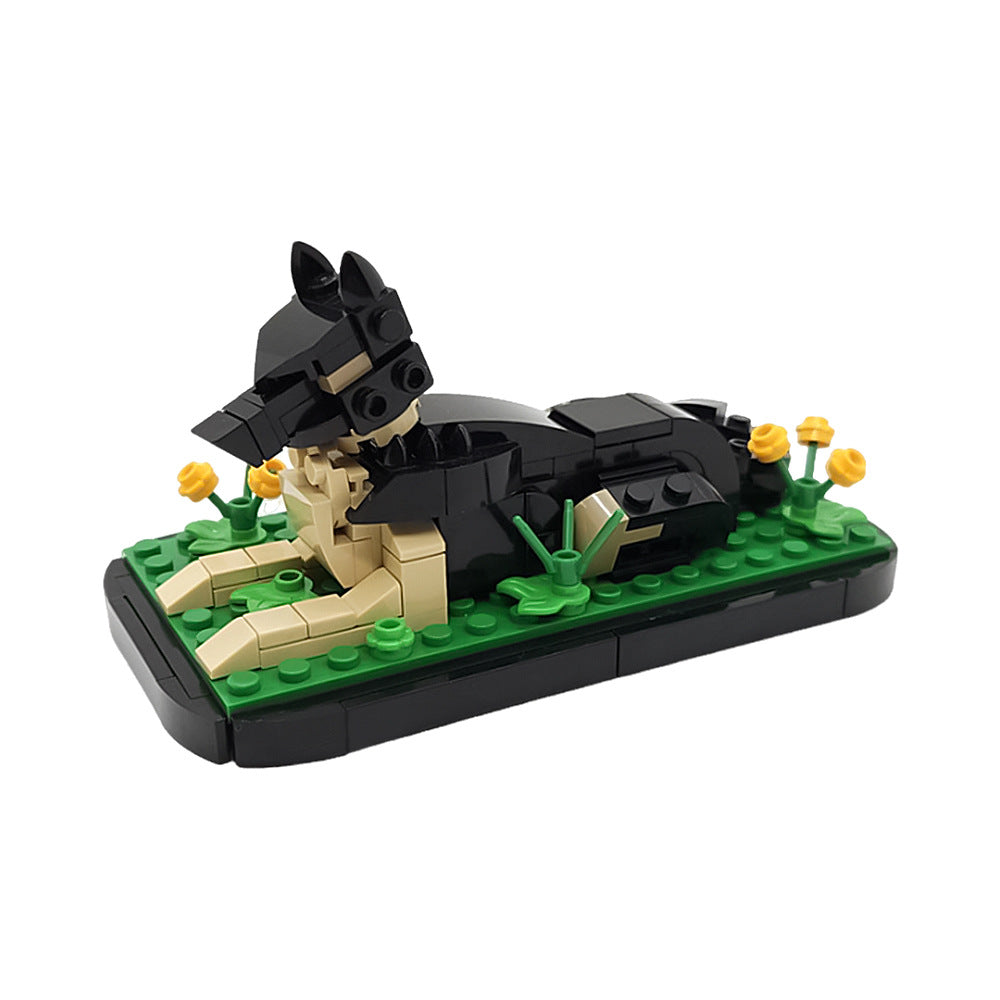 german shepherd building set | lego compatible - 2