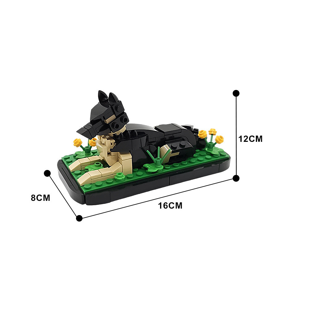 german shepherd building set | lego compatible - 4