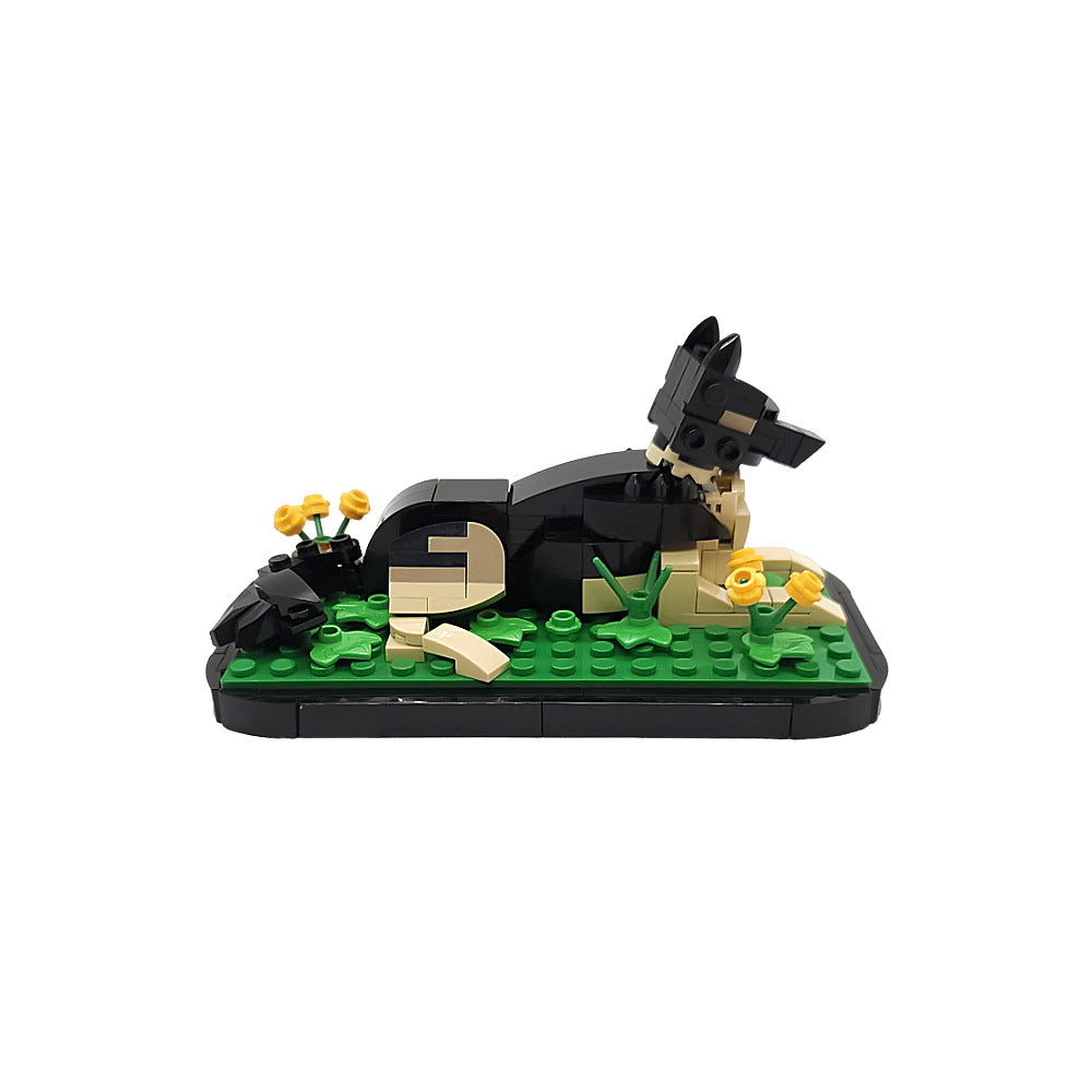 german shepherd building set | lego compatible - 5
