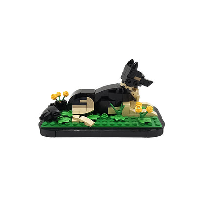 german shepherd building set | lego compatible - 5