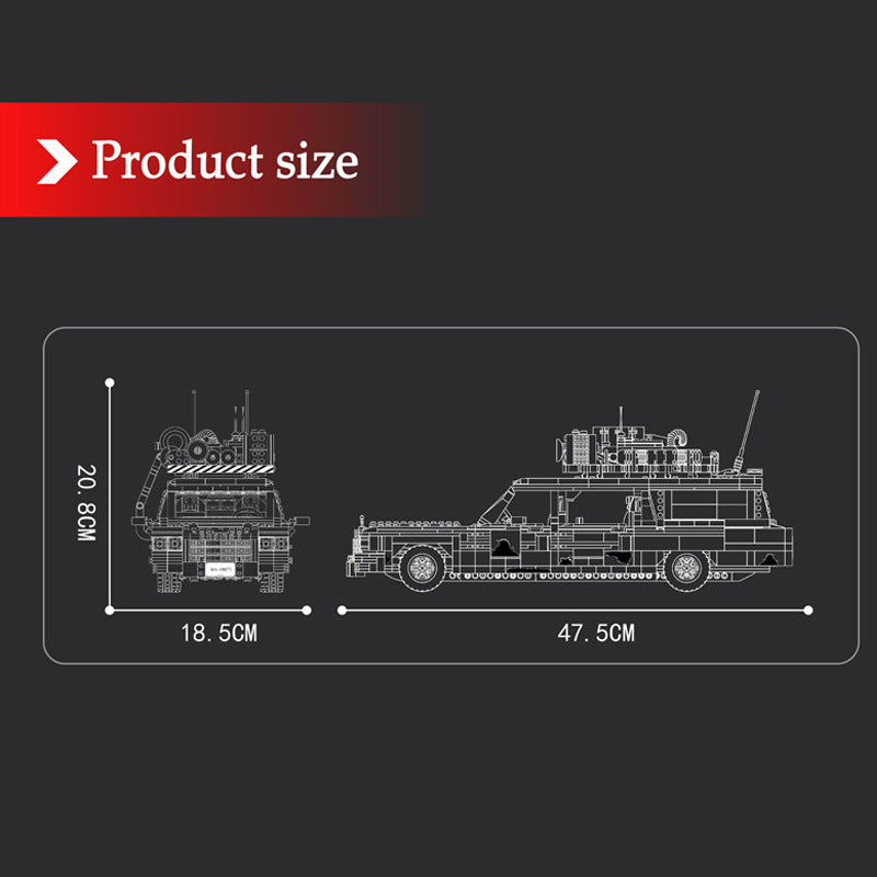 ghost hunter bus model building set - 2468 pcs | mouldking 10071 - 4