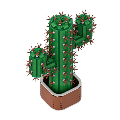 giant cactus plant in pot building set | lego compatible - 5