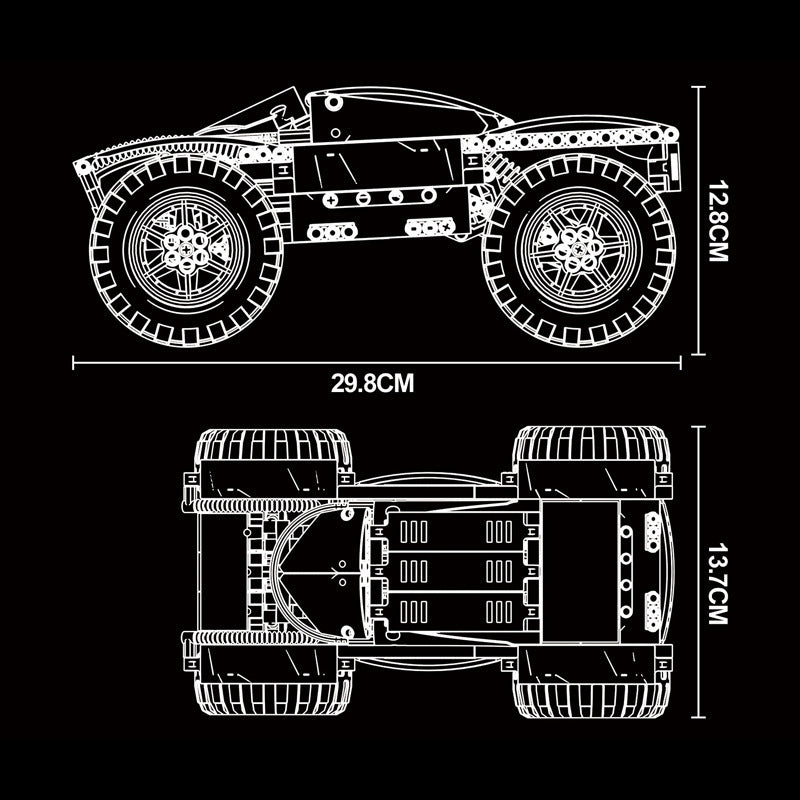 giant off-road vehicle remote controlled - mouldking 18025 - 3