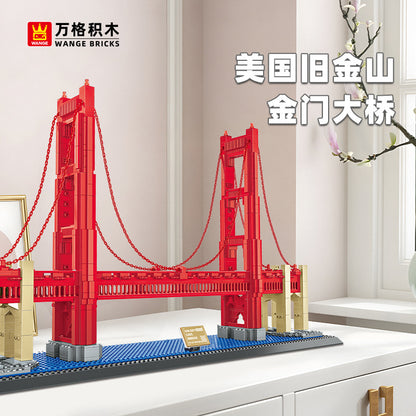 golden gate bridge in san francisco - building blocks set - wange 6210 - 1