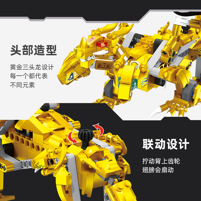 golden ultra dragon building set - 452 pcs | jiestar 9020 - 1