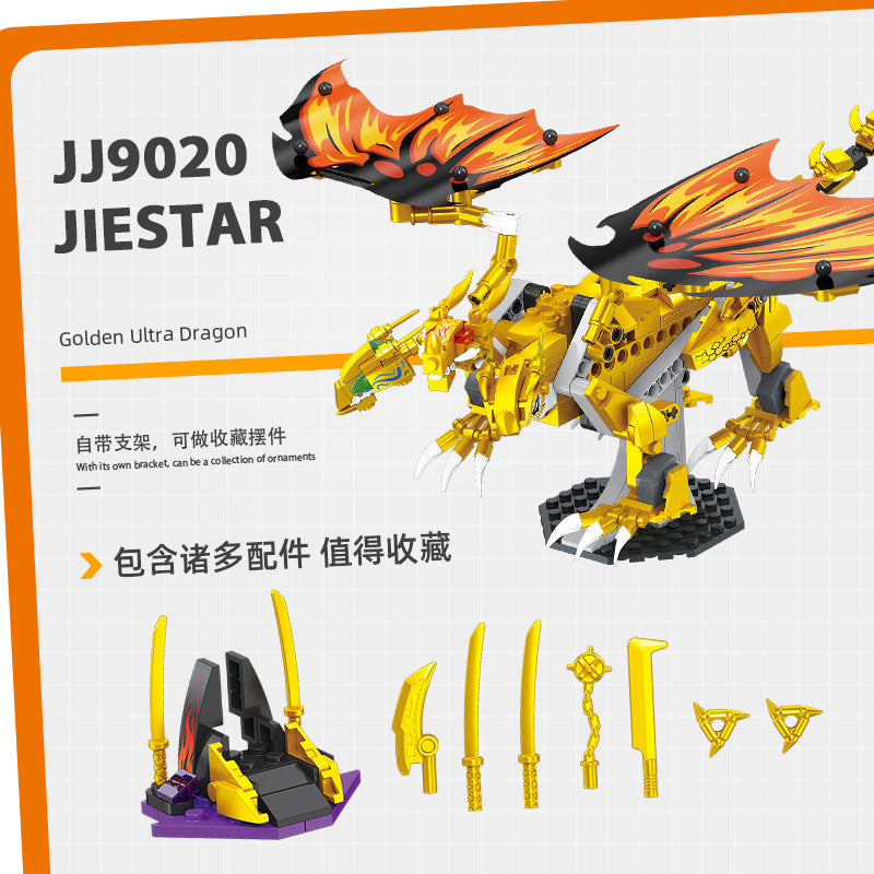 golden ultra dragon building set - 452 pcs | jiestar 9020 - 3