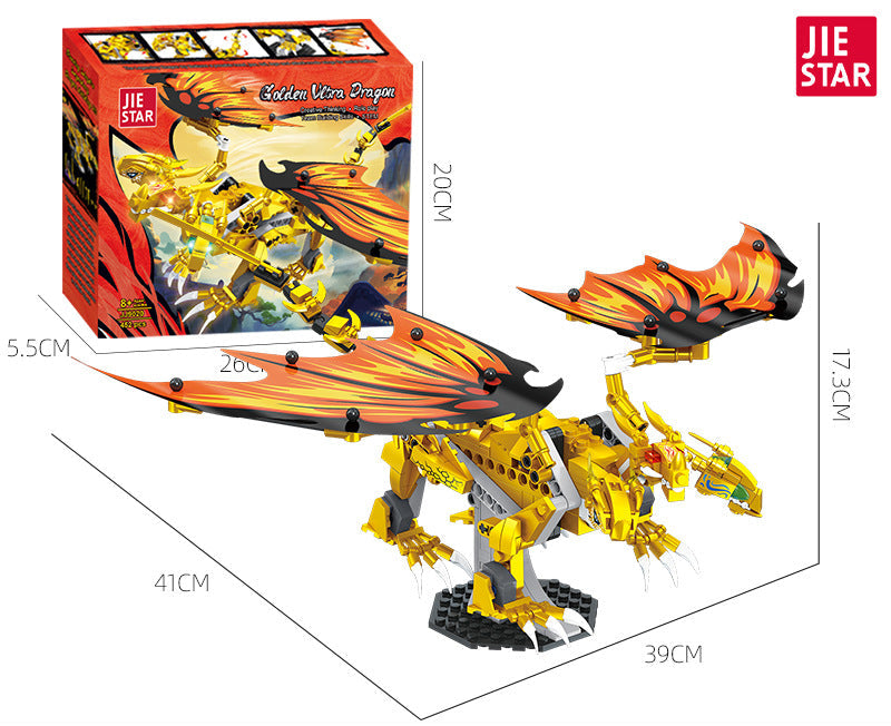 golden ultra dragon building set - 452 pcs | jiestar 9020 - 5