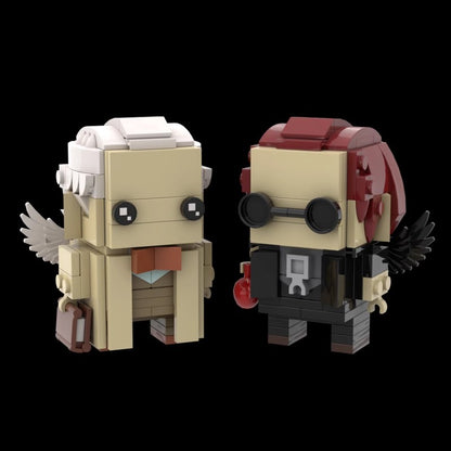 good omens brickheadz building set | moc-43832 - 3