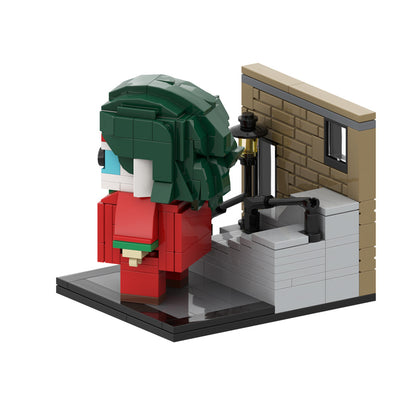 gotham joker arthur building set | red suit stair scene - 2