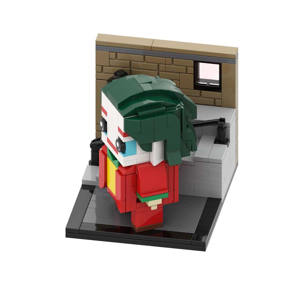 gotham joker arthur building set | red suit stair scene - 3