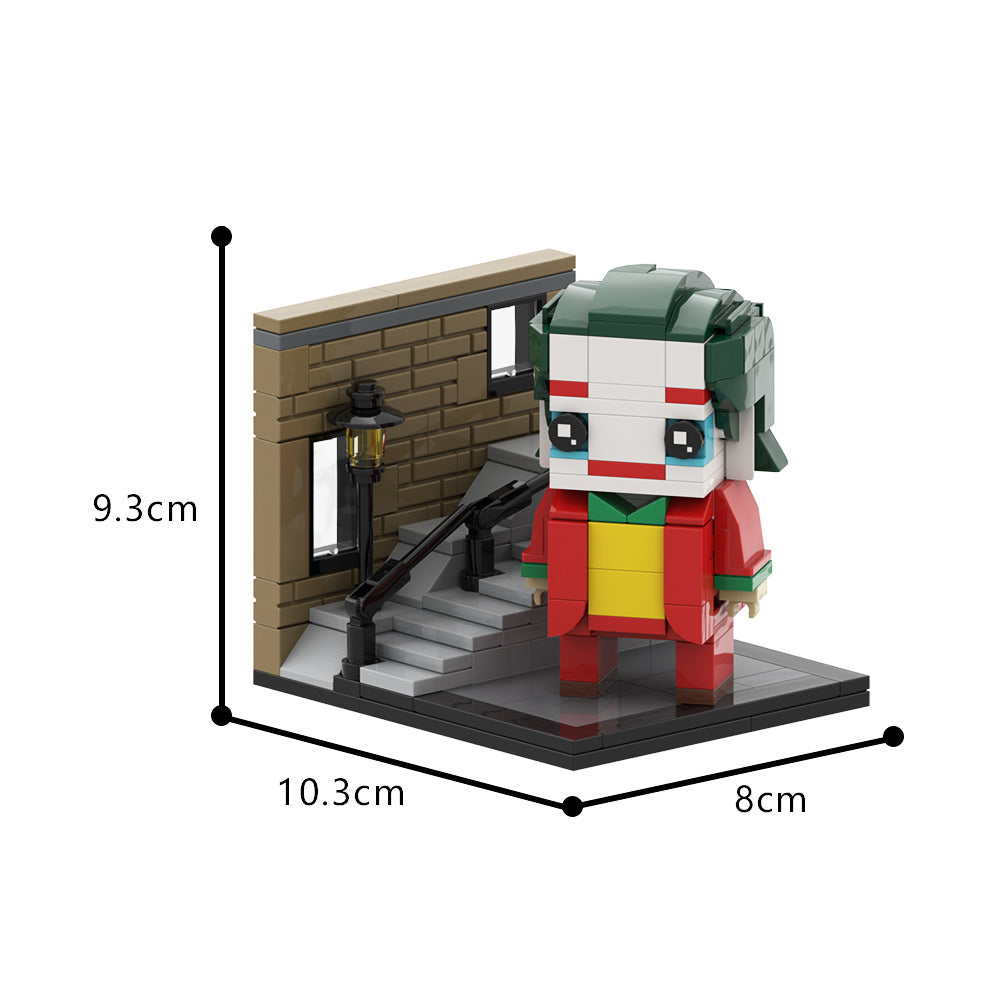 gotham joker arthur building set | red suit stair scene - 4