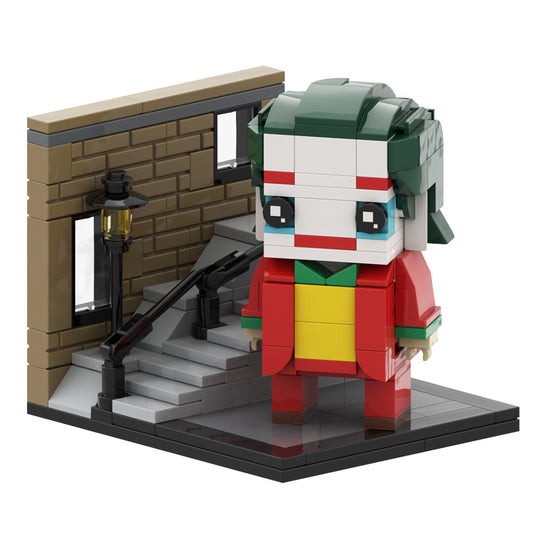 gotham joker arthur building set | red suit stair scene - 5
