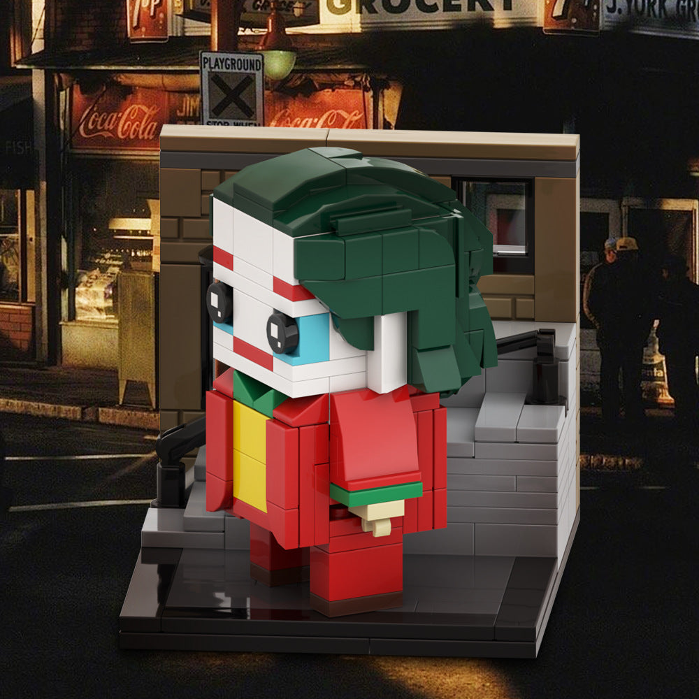 gotham joker arthur building set | red suit stair scene - 6