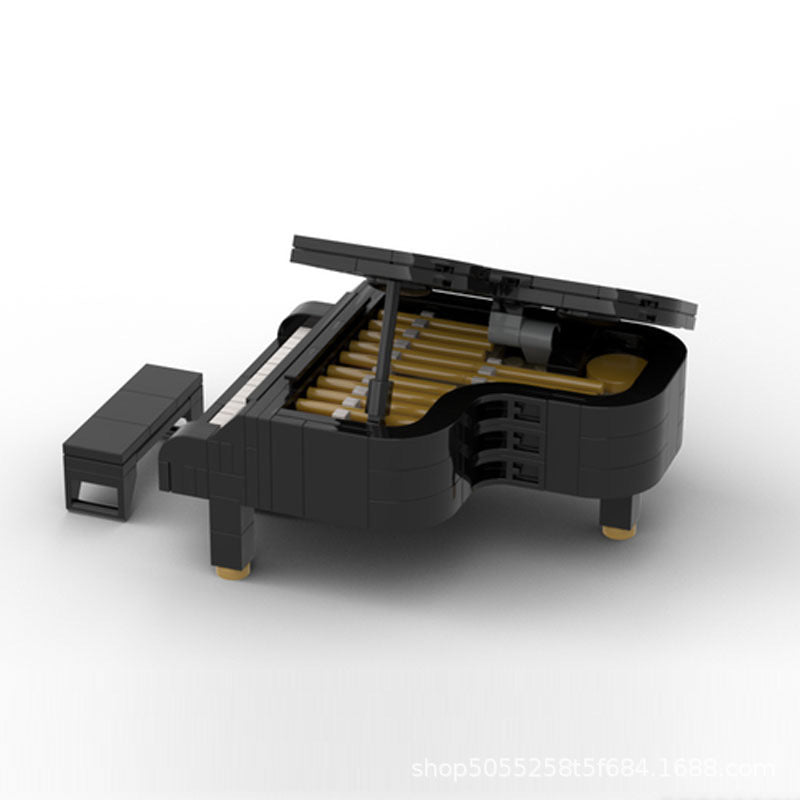 grand piano building set | lego 21323 mini-figure scale | moc-51392 - 2