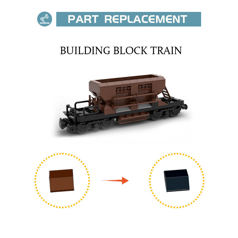 gravel side dumper wagon - german railway - 306 pcs - 2