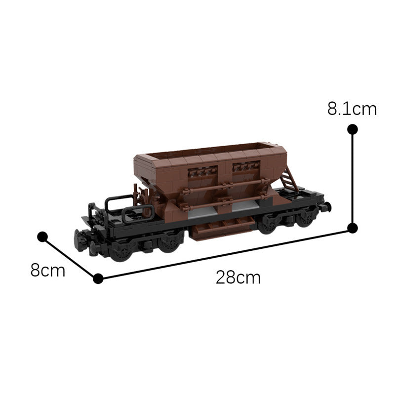 gravel side dumper wagon - german railway - 306 pcs - 3