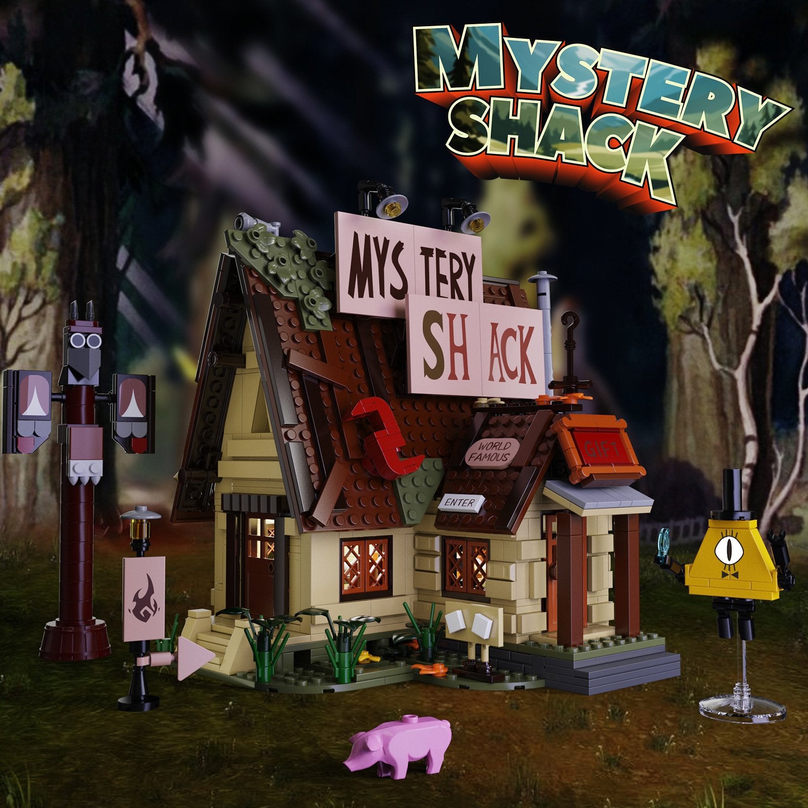 gravity falls house building set - 965 pieces mystery shack model - 3