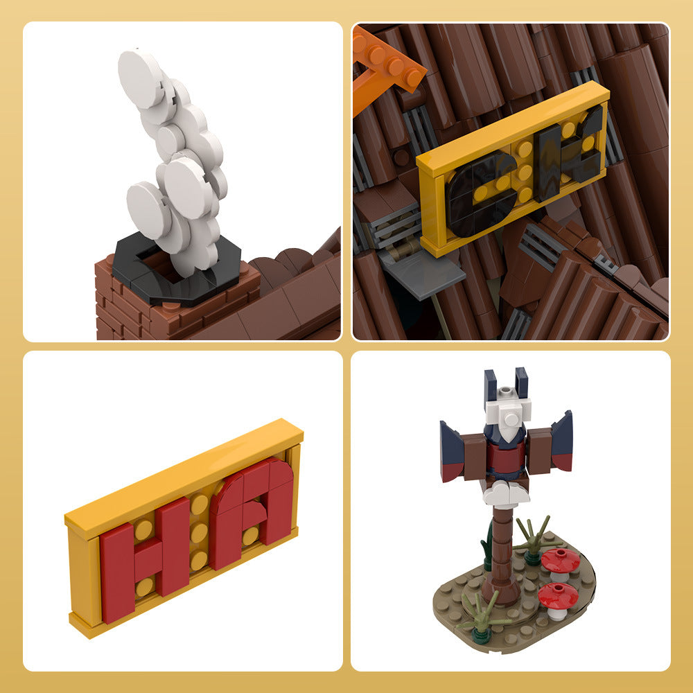 gravity falls house building set | lego compatible - 6