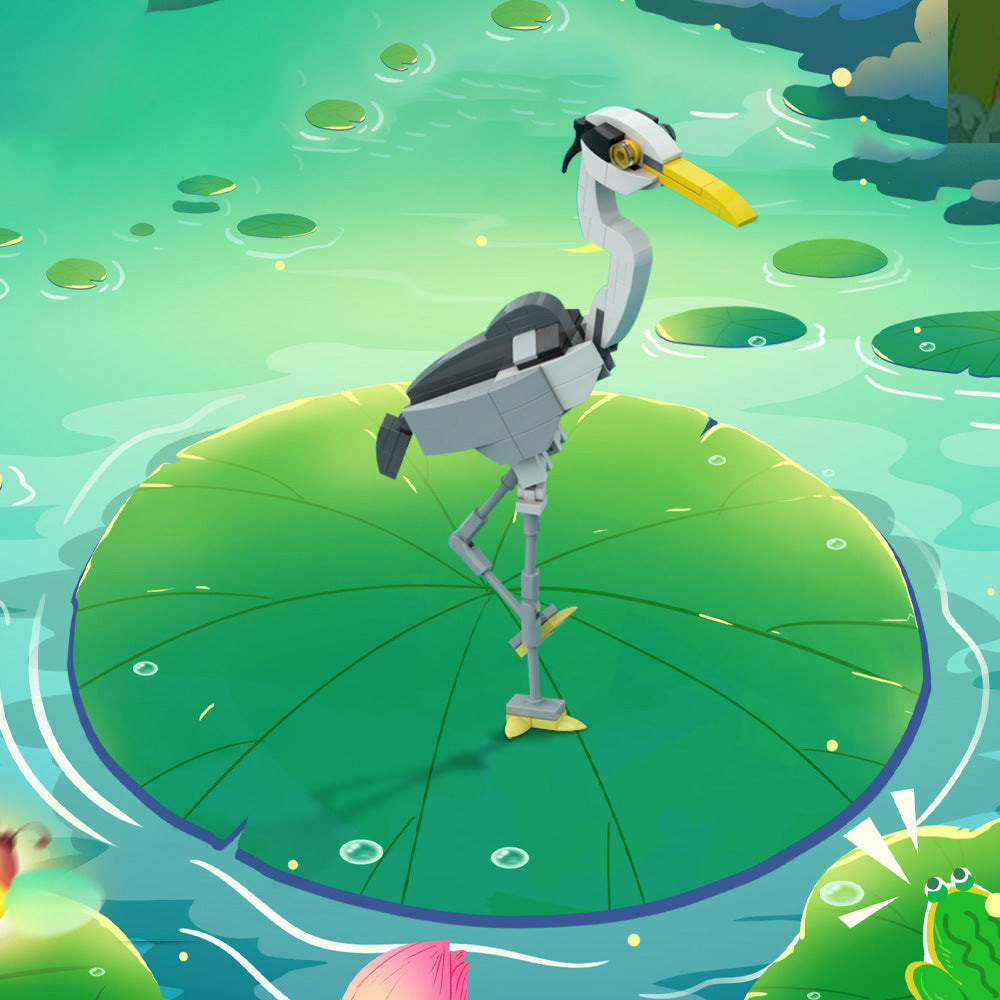 gray heron building set | moc-190229 - 1