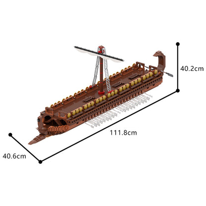 greek bireme merchant ship building set | moc-195879 - 4