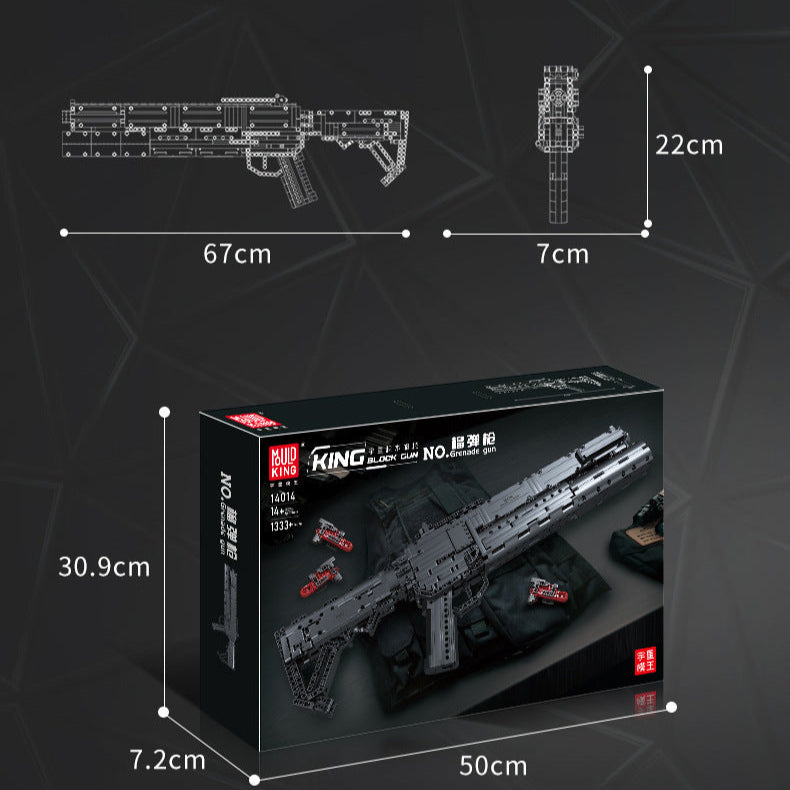 grenade launcher building set - 1333 pcs | mouldking 14014 - 7