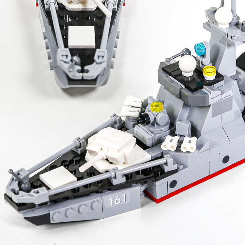 guided missile destroyer building blocks set - wange bricks - 7