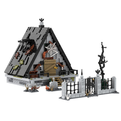 halloween a frame house building set | lego compatible - 2