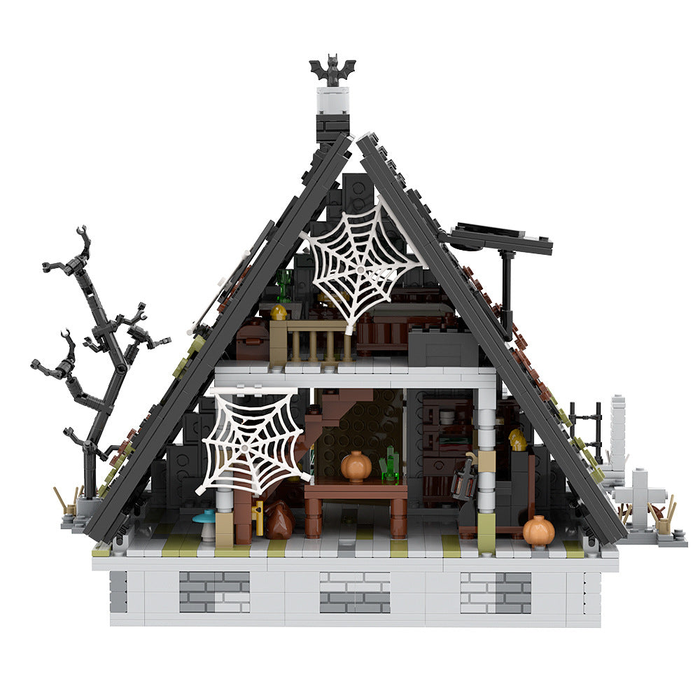 halloween a frame house building set | lego compatible - 3