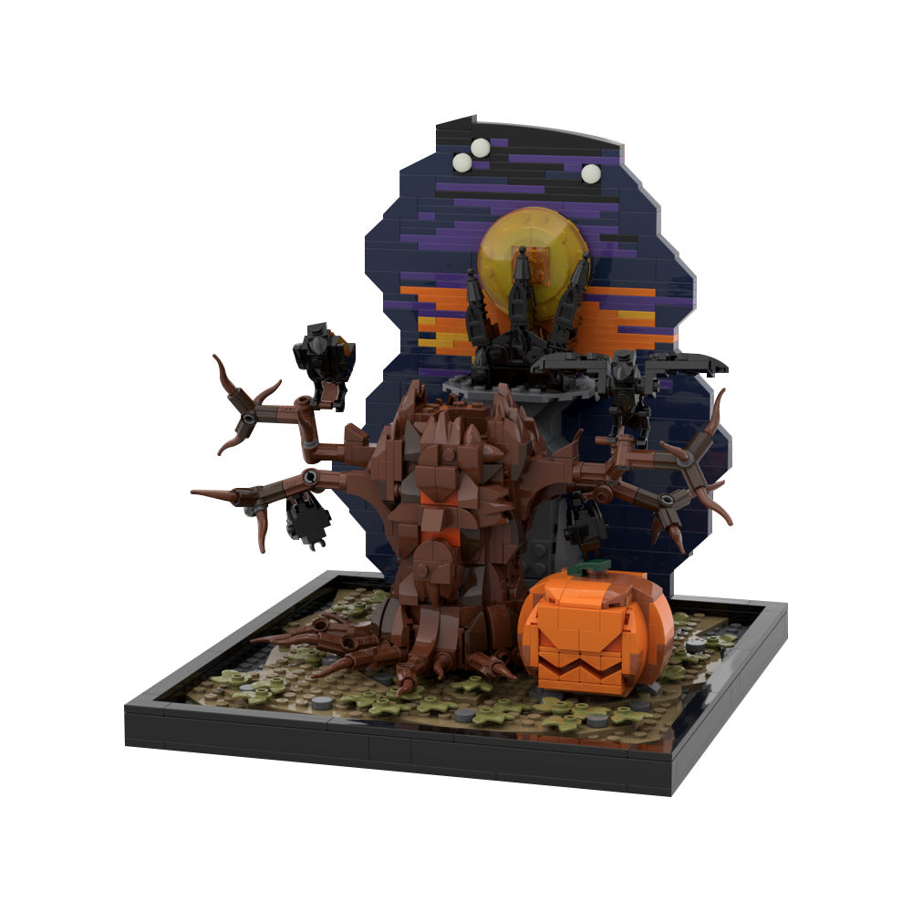 halloween tree & pumpkin building set | moc-198223 - 2
