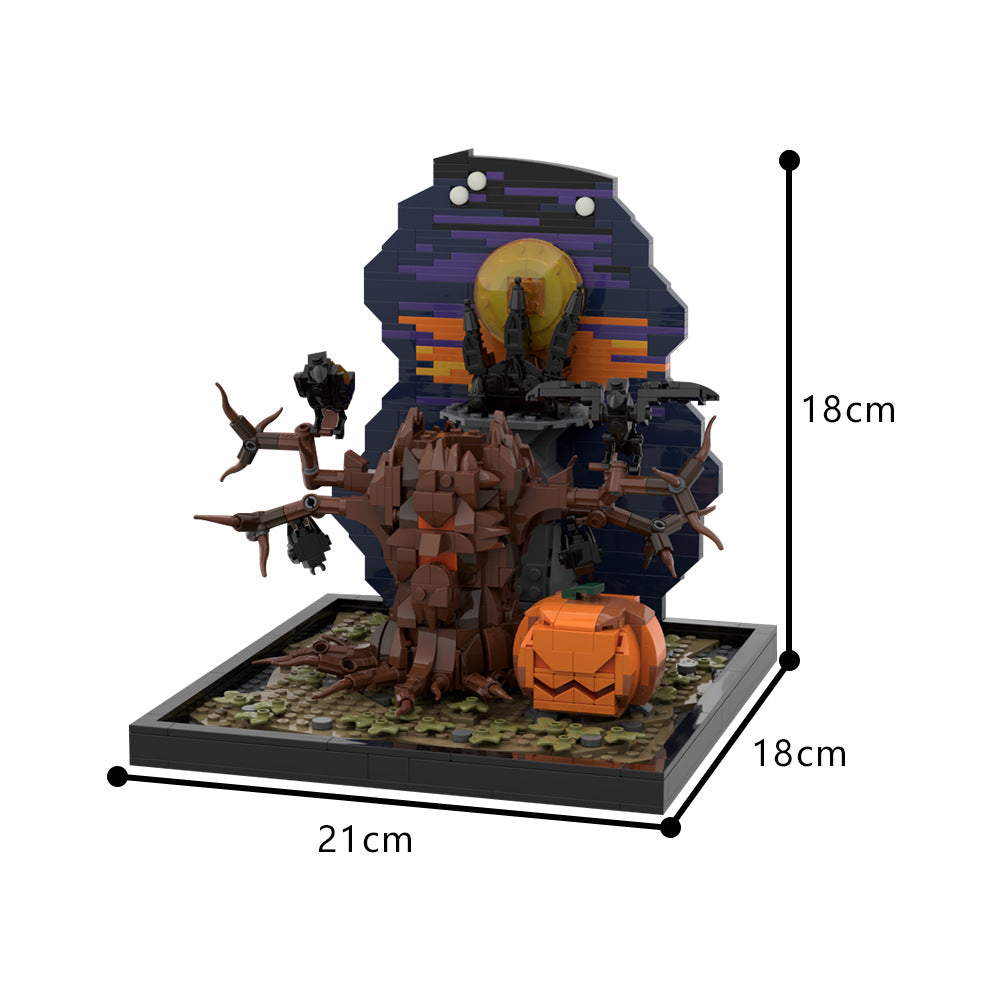 halloween tree & pumpkin building set | moc-198223 - 3