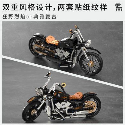 harley retro motorcycle - 3520 pcs | tuomu 3004 - 3