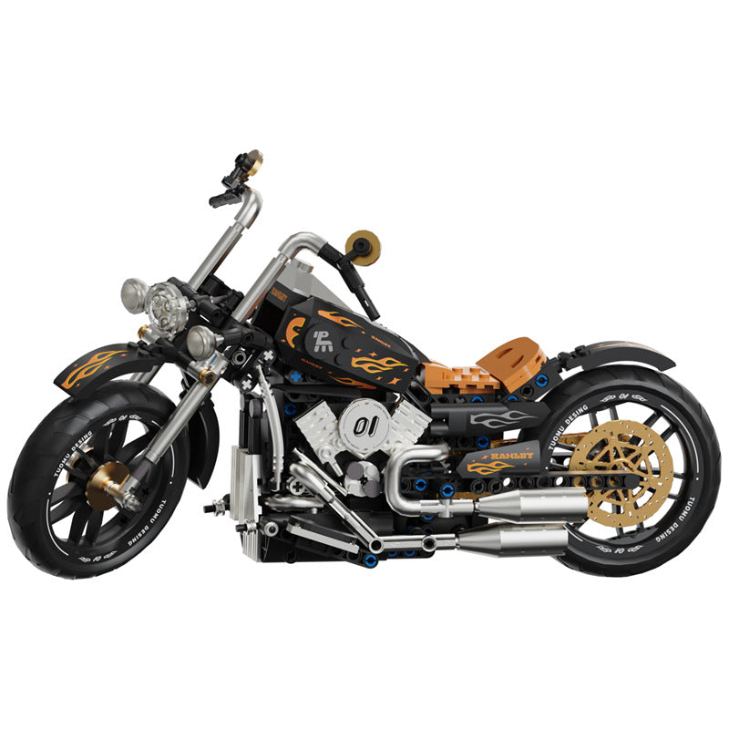 harley retro motorcycle - 3520 pcs | tuomu 3004 - 5