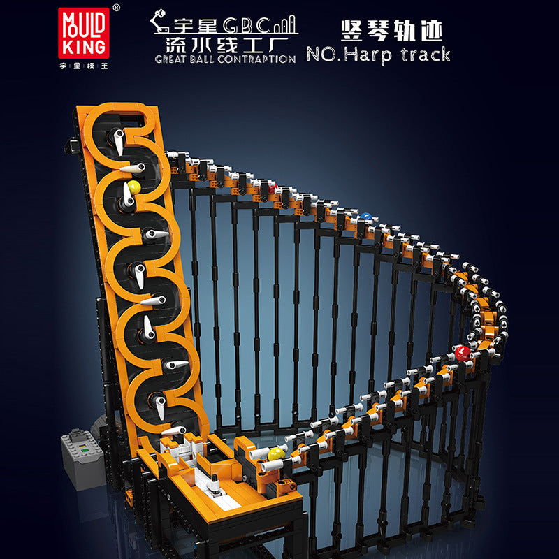 harp track ball roller coaster model - 1538 pcs | mouldking 26008 - 1