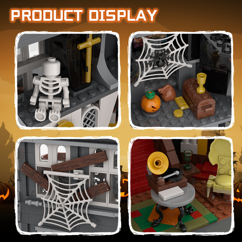 haunted house building set | the addams family | lego compatible - 2