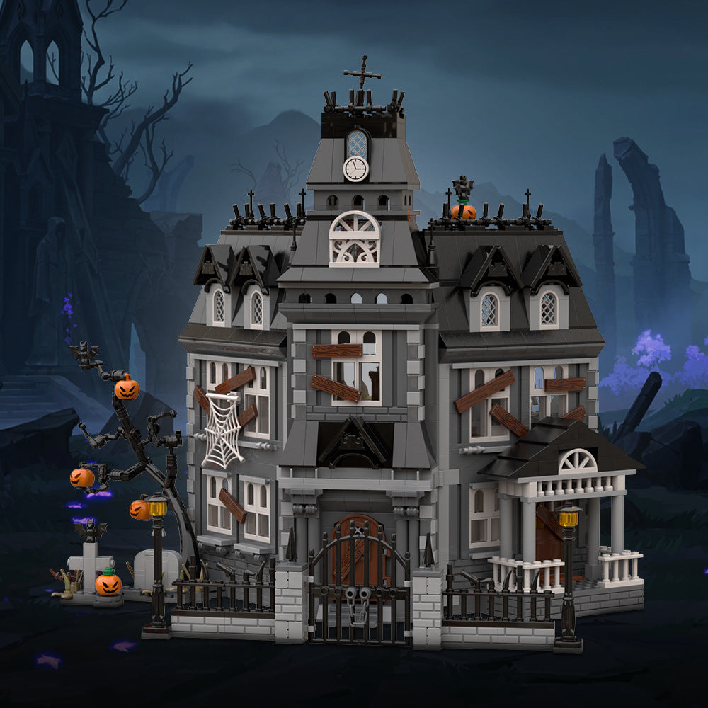 haunted house building set | the addams family | lego compatible - 3