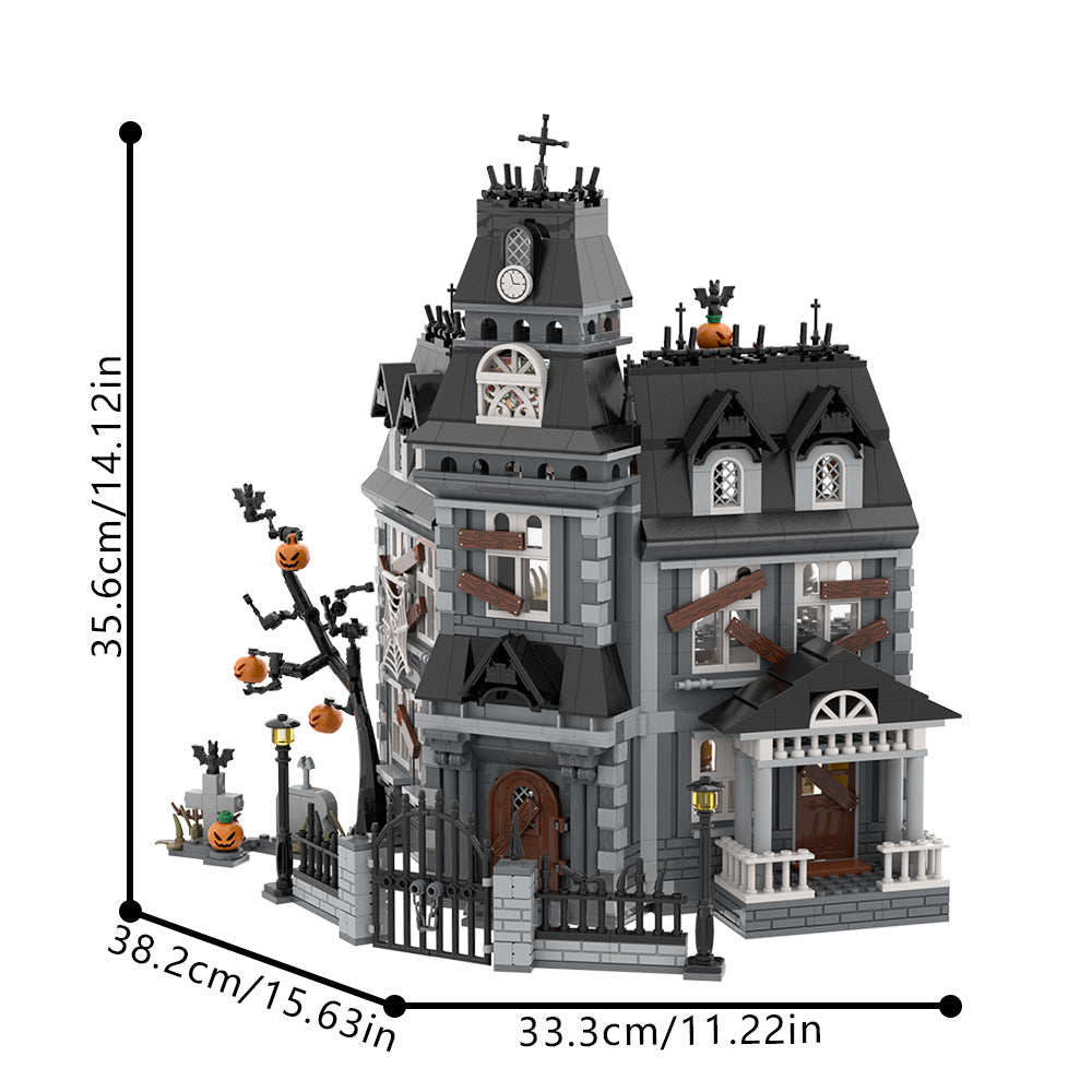 haunted house building set | the addams family | lego compatible - 4