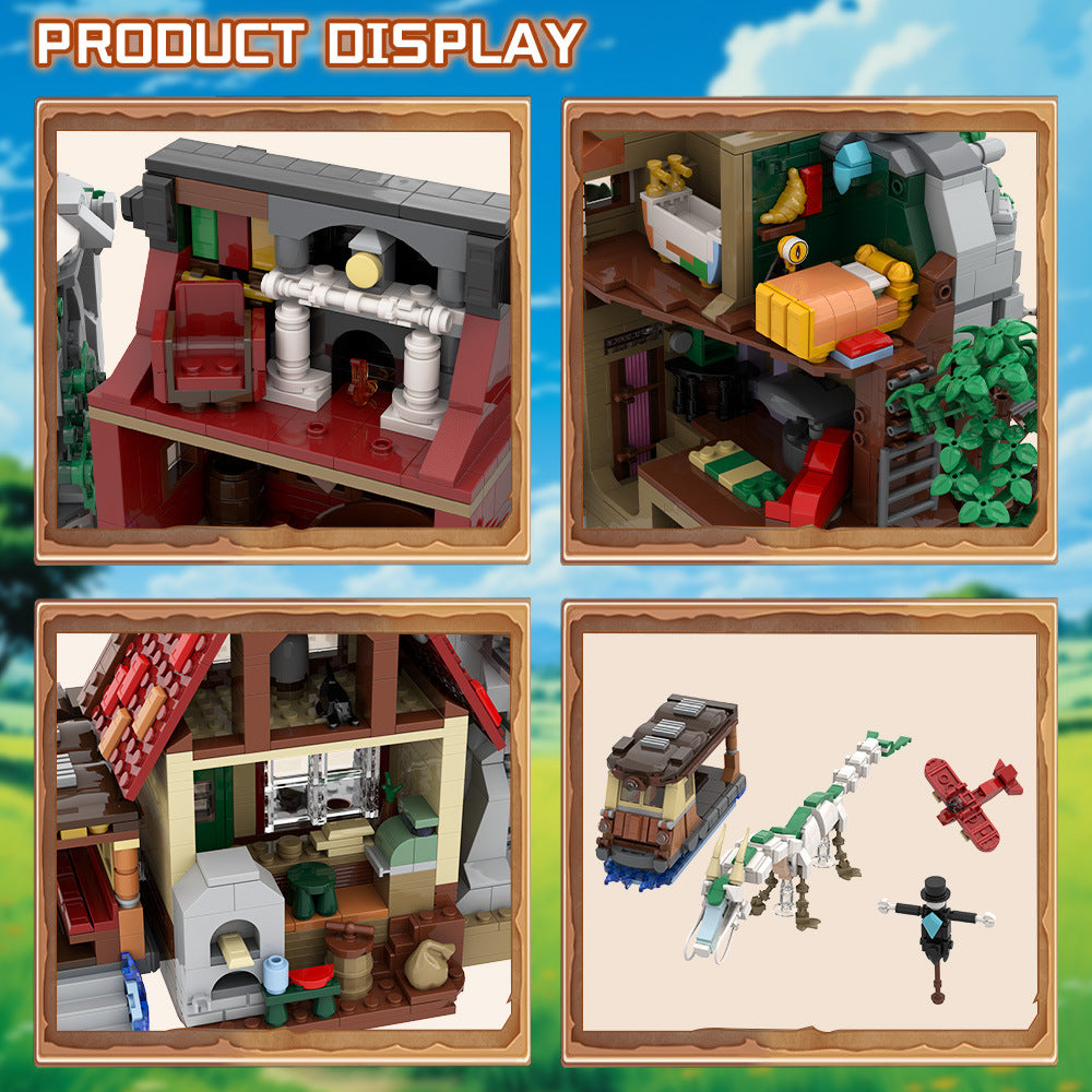hayao miyazaki anime scene building set | lego compatible - 5