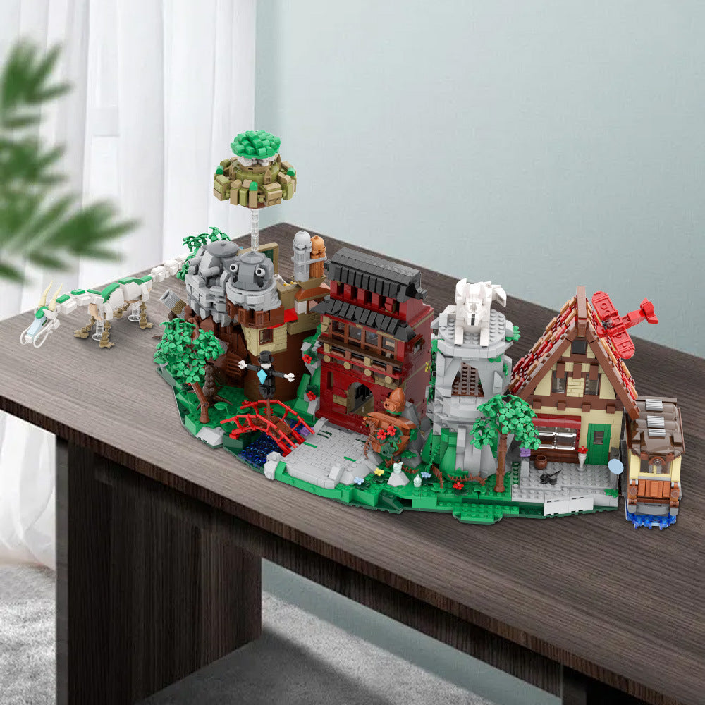 hayao miyazaki anime scene building set | lego compatible - 8