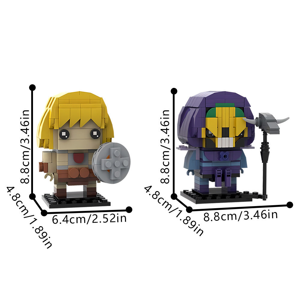 he-man & skeletor brickheadz | masters of the universe | moc-201373 - 3