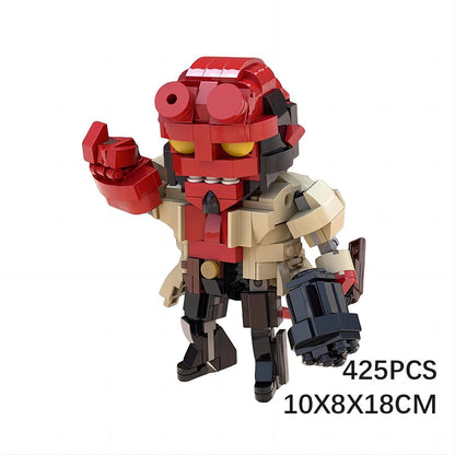 hellboy action figure building set | compatible with lego - 6