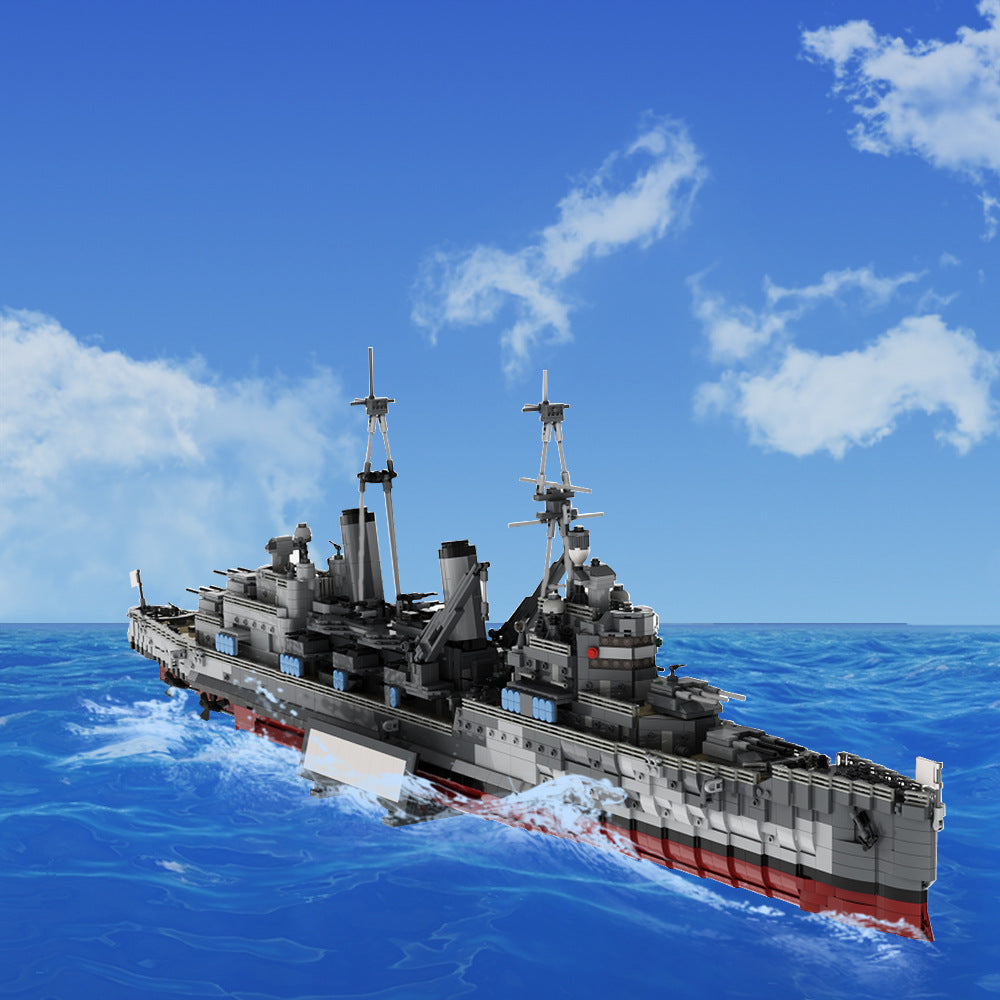 hms belfast 1939 refit building set | ww2 | moc-67092 - 1