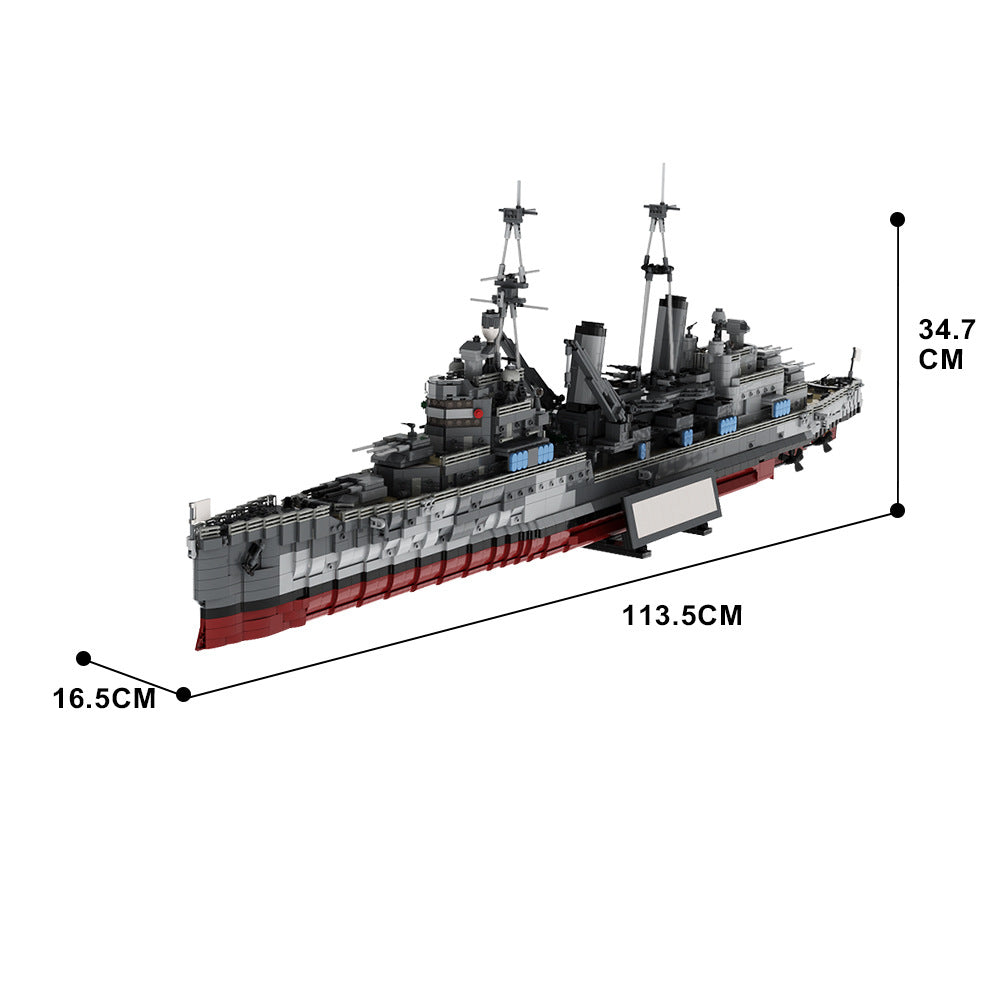 hms belfast 1939 refit building set | ww2 | moc-67092 - 4