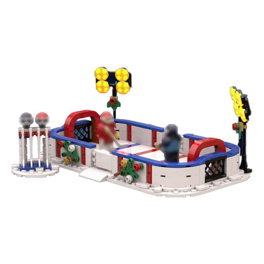 hockey stadium building set | winter village moc | moc-166234 - 1