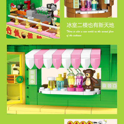 hong kong xiong zai restaurant building kit | jie star 9071 - 9