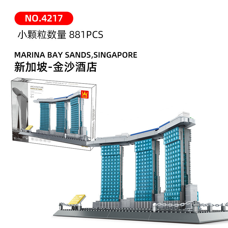 hotel royce singapore building blocks set - wange bricks 4217 - 4