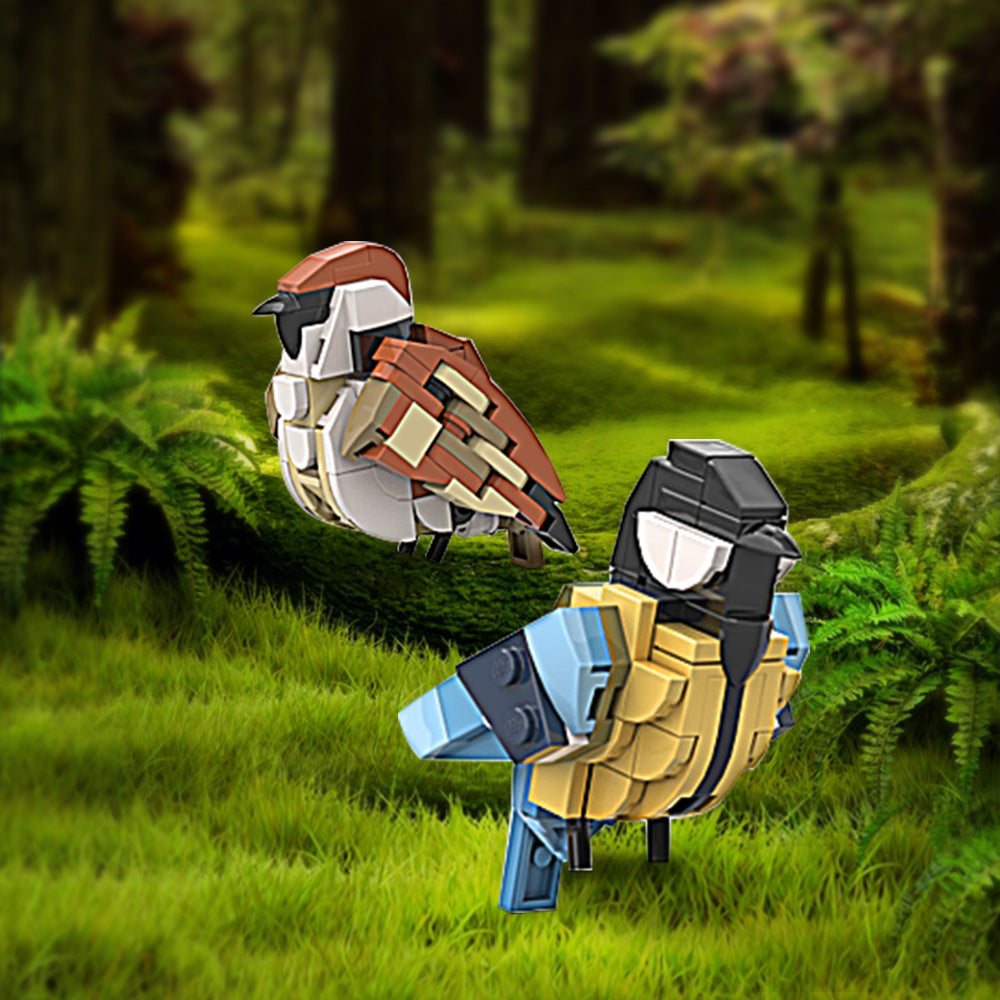 house sparrow and great tit building set | moc-132638 - 1