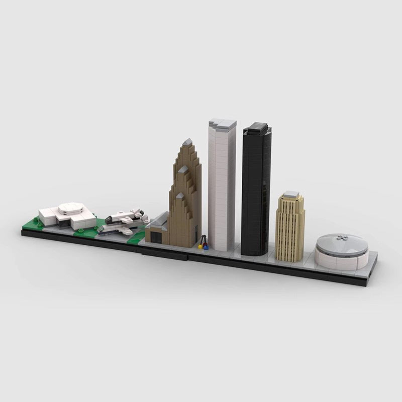 houston texas skyline building set | moc-65671 - 3