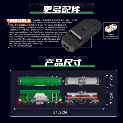 hxn3 diesel locomotive building kit - 1090 pcs | mouldking 12026 - 4