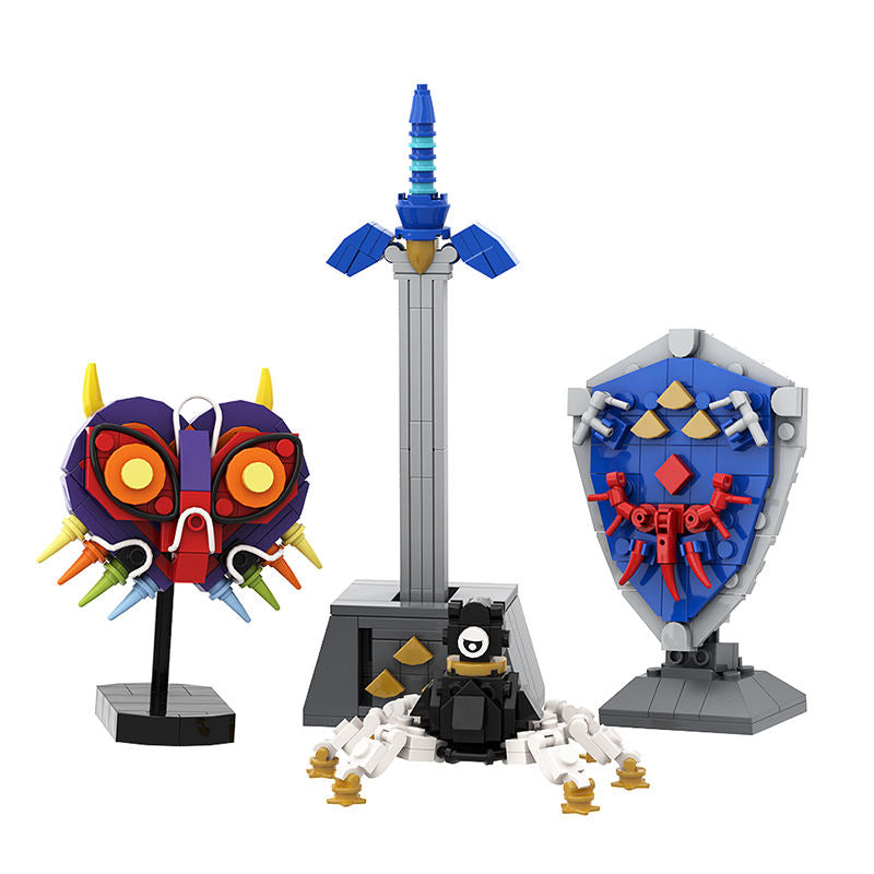 hylian shield/ruins guardian/majora's mask/link sword building set - 2