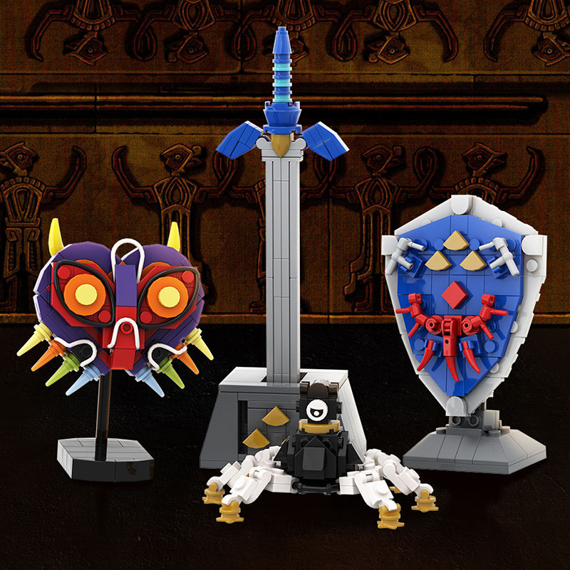 hylian shield/ruins guardian/majora's mask/link sword building set - 3